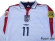 Photo3: England 2004 Home Long Sleeve Shirt #11 Lampard UEFA Euro 2004 Patch/Badge UEFA Fair Play Patch/Badge (3)