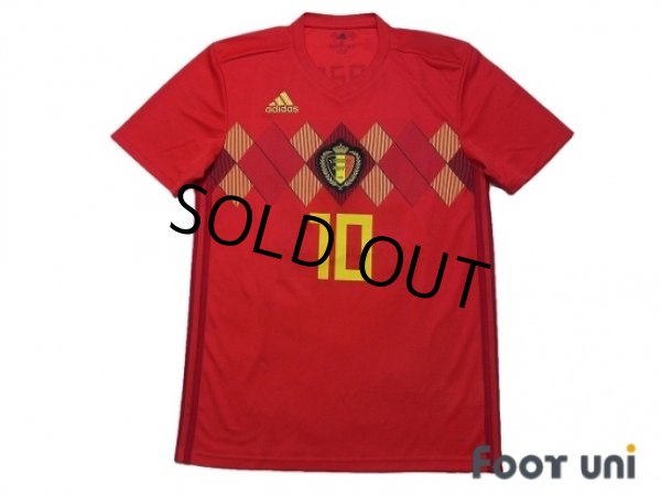 Photo1: Belgium 2018 Home Shirt #10 E.Hazard w/tags (1)