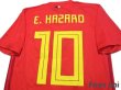 Photo4: Belgium 2018 Home Shirt #10 E.Hazard w/tags (4)