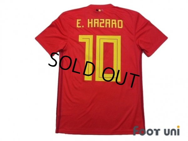 Photo2: Belgium 2018 Home Shirt #10 E.Hazard w/tags (2)
