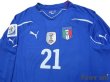 Photo3: Italy 2010 Home Long Sleeve Shirt #21 Pirlo w/tags (3)