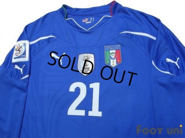 Photo3: Italy 2010 Home Long Sleeve Shirt #21 Pirlo w/tags (3)