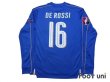 Photo2: Italy 2016 Home Long Sleeve Shirt #16 De Rossi UEFA Euro 2016 Patch/Badge Respect Patch/Badge w/tags (2)