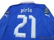 Photo4: Italy 2012 Home Long Sleeve Shirt #21 Pirlo UEFA Euro 2012 Patch/Badge Respect Patch/Badge w/tags (4)