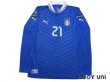 Photo1: Italy 2012 Home Long Sleeve Shirt #21 Pirlo UEFA Euro 2012 Patch/Badge Respect Patch/Badge w/tags (1)