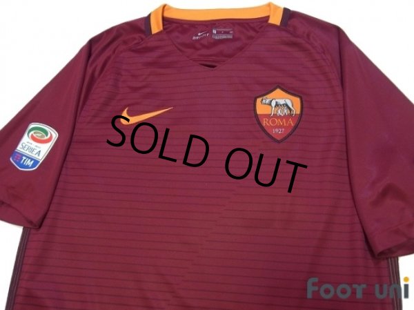 Photo3: AS Roma 2016-2017 Home Shirt #10 Totti Serie A Tim Patch/Badge w/tags (3)