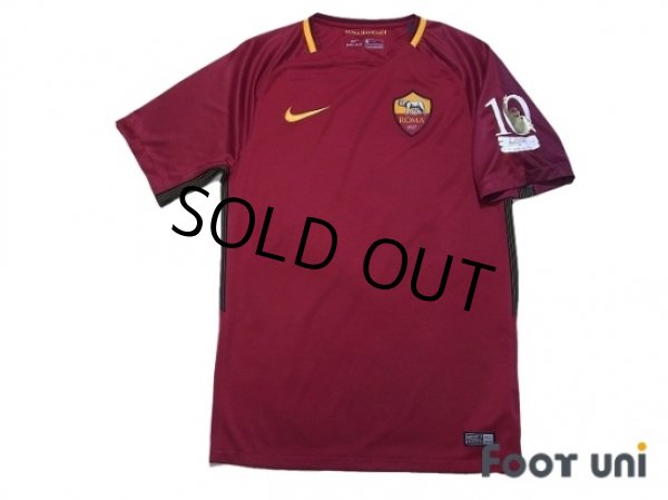 Photo1: AS Roma 2017-2018 Home Shirt #10 Totti w/tags (1)