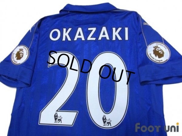 Photo4: Leicester City 2016-2017 Home Shirt #20 Okazaki Premier League Patch/Badge w/tags (4)