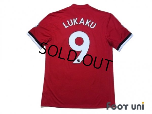 Photo2: Manchester United 2017-2018 Home Shirt #9 Lukaku Premier League Patch/Badge w/tags (2)