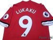 Photo4: Manchester United 2017-2018 Home Shirt #9 Lukaku Premier League Patch/Badge w/tags (4)