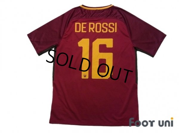Photo2: AS Roma 2017-2018 Home Shirt #16 De Rossi (2)