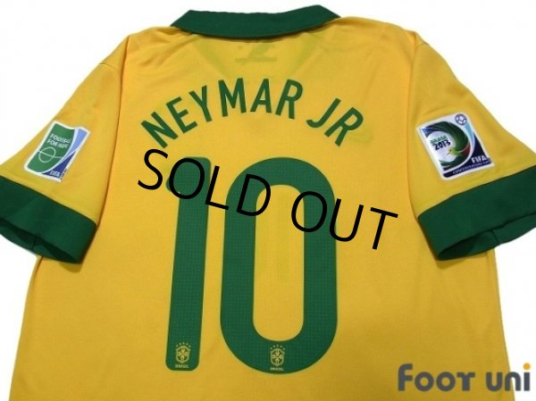 Photo4: Brazil 2013 Home Shirt #10 Neymar JR Confederations Cup Brazil 2013 Patch/Badge (4)