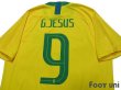 Photo4: Brazil 2018 Home Authentic Shirt #9 Gabriel Jesus w/tags (4)