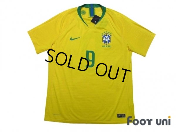 Photo1: Brazil 2018 Home Authentic Shirt #9 Gabriel Jesus w/tags (1)