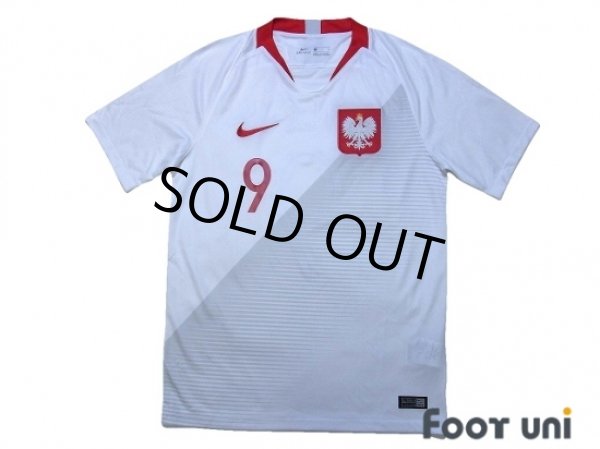 Photo1: Poland 2018 Home Shirt #9 Lewandowski (1)