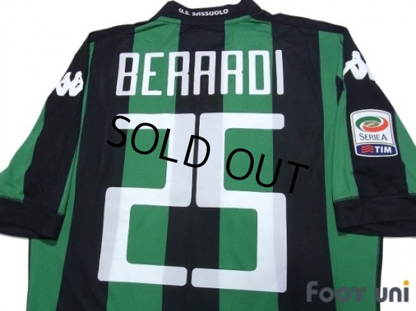 Photo4: Sassuolo 2015-2016 Home Authentic Shirt #25 Berardi w/tags (4)