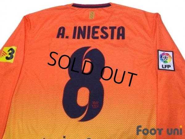 Photo4: FC Barcelona 2012-2013 Away Long Sleeve Shirt #8 A.Iniesta LFP Patch/Badge (4)