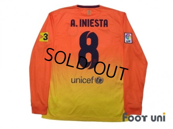 Photo2: FC Barcelona 2012-2013 Away Long Sleeve Shirt #8 A.Iniesta LFP Patch/Badge (2)