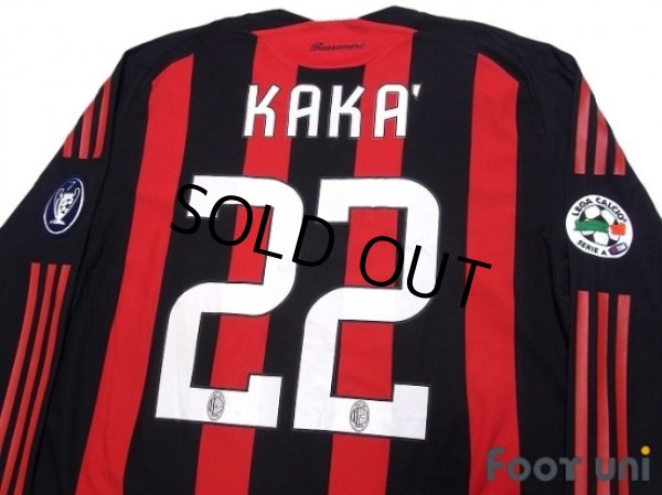 Photo4: AC Milan 2008-2009 Home Match Issue Long Sleeve Shirt #22 Kaka (4)