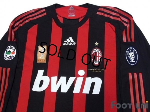 Photo3: AC Milan 2008-2009 Home Match Issue Long Sleeve Shirt #22 Kaka (3)