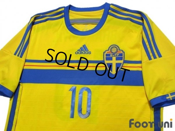 Photo3: Sweden 2014 Home Shirt #10 Ibrahimovic (3)