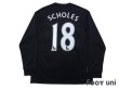 Photo2: Manchester United 2009-2010 Away Long Sleeve Shirt #18 Scholes (2)