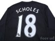 Photo4: Manchester United 2009-2010 Away Long Sleeve Shirt #18 Scholes (4)