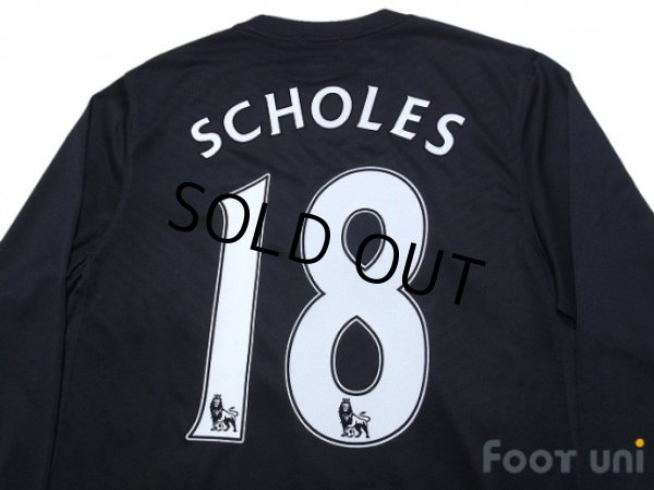 Photo4: Manchester United 2009-2010 Away Long Sleeve Shirt #18 Scholes (4)
