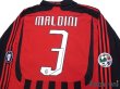 Photo4: AC Milan 2007-2008 Home Match Issue Long Sleeve Shirt #3 Maldini (4)