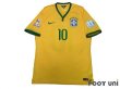 Photo1: Brazil 2015 Home Authentic Shirt #10 Neymar Jr Copa America Chile 2015 Patch/Badge (1)