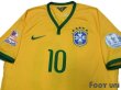 Photo3: Brazil 2015 Home Authentic Shirt #10 Neymar Jr Copa America Chile 2015 Patch/Badge (3)