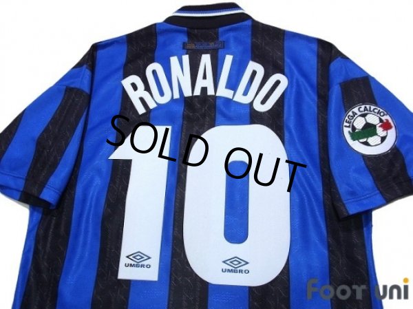 Photo4: Inter Milan 1997-1998 Home Shirt #10 Ronaldo Lega Calcio Patch/Badge (4)