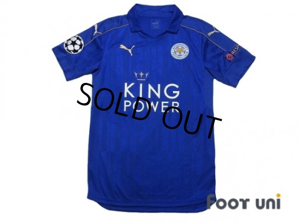 Photo1: Leicester City 2016-2017 Home Shirt #20 Okazaki Champions League Patch/Badge Respect Patch/Badge (1)