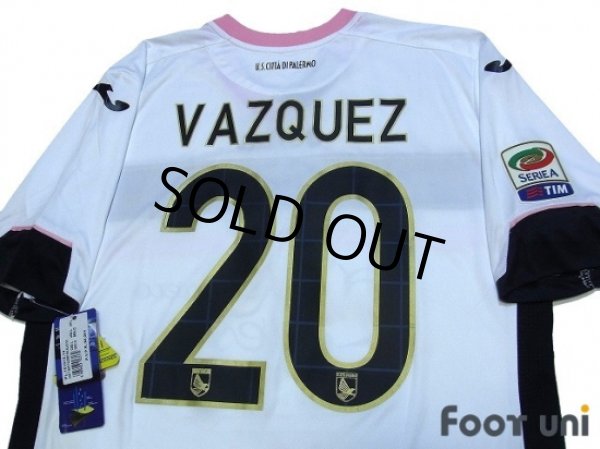 Photo4: Palermo 2013-2014 Away Shirt #20 Vazquez Serie A Tim Patch/Badge w/tags (4)