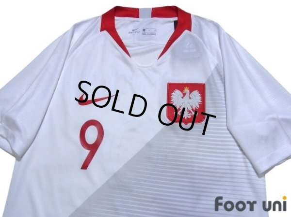 Photo3: Poland 2018 Home Shirt #9 Lewandowski w/tags (3)