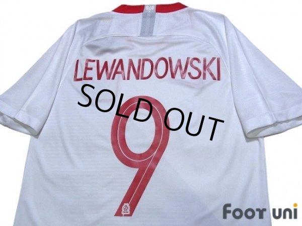 Photo4: Poland 2018 Home Shirt #9 Lewandowski w/tags (4)