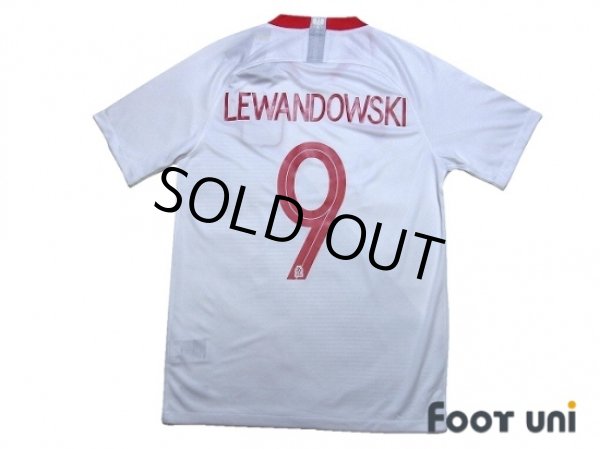Photo2: Poland 2018 Home Shirt #9 Lewandowski w/tags (2)