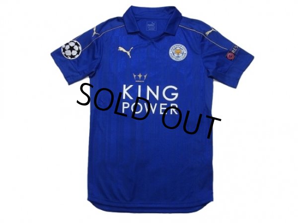 Photo1: Leicester City 2016-2017 Home Shirt #26 Mahrez Champions League Patch/Badge Respect Patch/Badge (1)