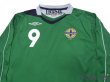 Photo3: Northern Ireland 2006 Home Long Sleeve Shirt #9 (3)