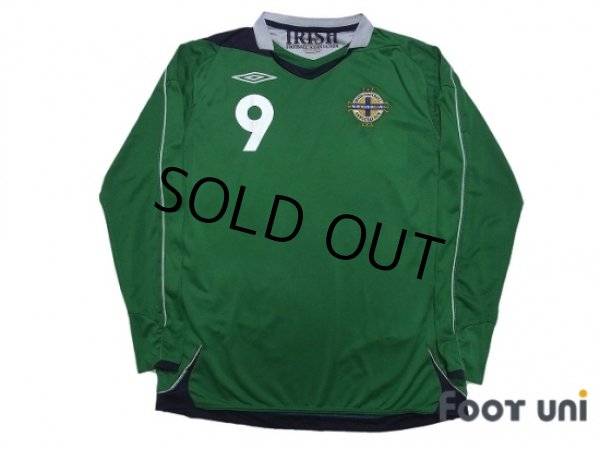 Photo1: Northern Ireland 2006 Home Long Sleeve Shirt #9 (1)