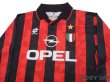 Photo3: AC Milan 1994-1995 Home Long Sleeve Shirt #10 Scudetto Patch/Badge (3)