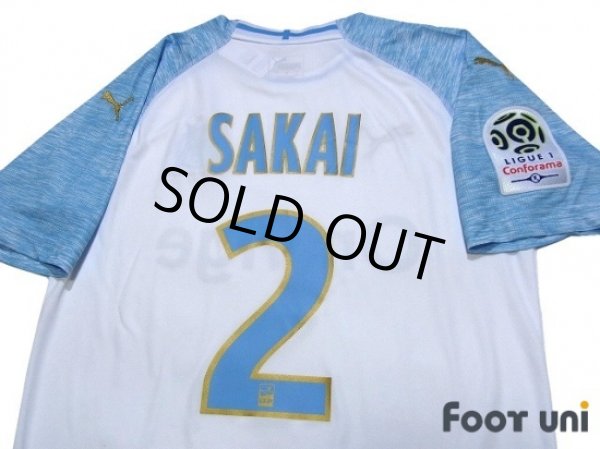 Photo4: Olympique Marseille 2018-2019 Home Shirt #2 Sakai Ligue 1 Patch/Badge w/tags (4)