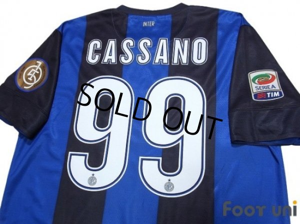 Photo4: Inter Milan 2012-2013 Home Shirt #99 Cassano Serie A Tim Patch/Badge (4)