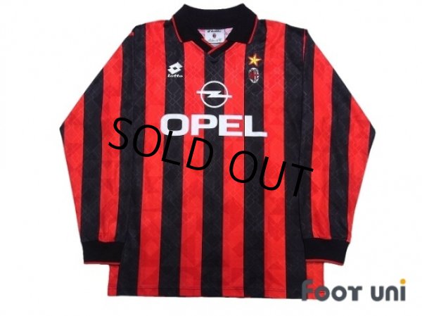 Photo1: AC Milan 1995-1996 Home Long Sleeve Shir #6 Baresi (1)