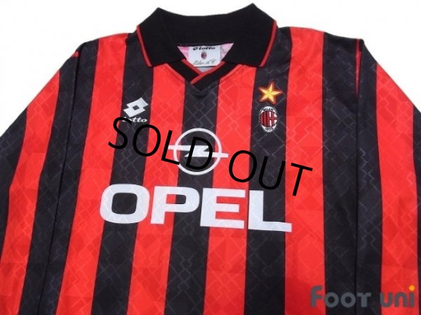 Photo3: AC Milan 1995-1996 Home Long Sleeve Shir #6 Baresi (3)