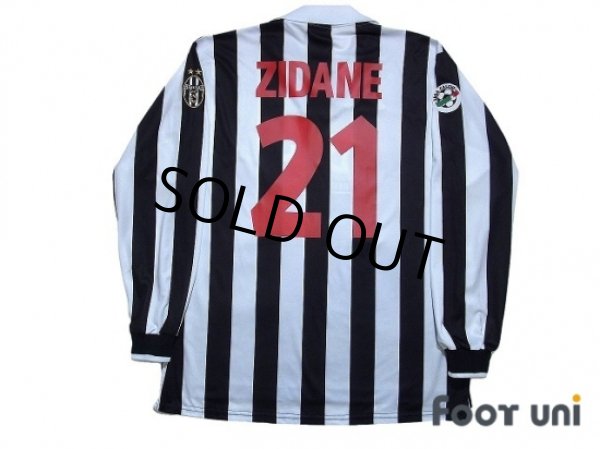 Photo2: Juventus 1998-1999 Home Long Sleeve Shirt #21 Zidane Lega Calcio Patch/Badge (2)