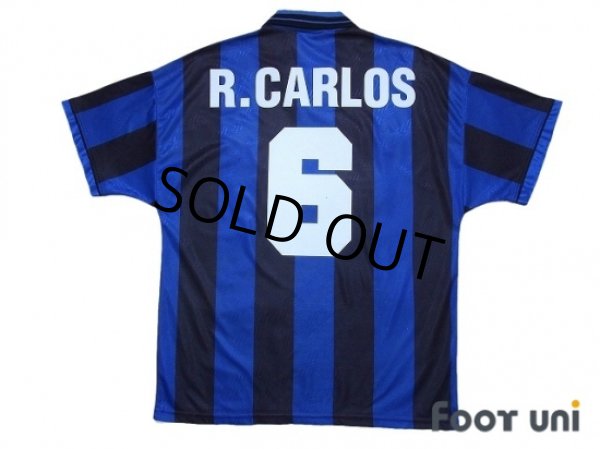 Photo2: Inter Milan 1995-1996 Home Shirt #6 Roberto Carlos (2)