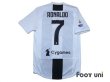 Photo3: Juventus 2018-2019 Home Authentic Shirts and Shorts Set #7 Ronaldo (3)