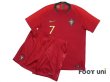 Photo1: Portugal 2018 Home Authentic Shirts and shorts Set #7 Ronaldo (1)