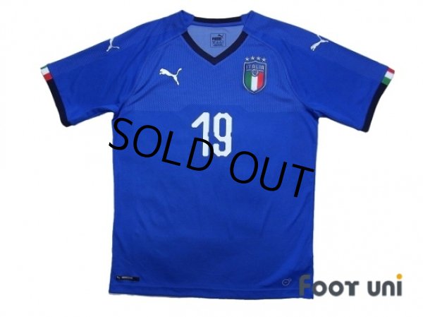 Photo1: Italy 2018 Home Shirt #19 Bonucci (1)